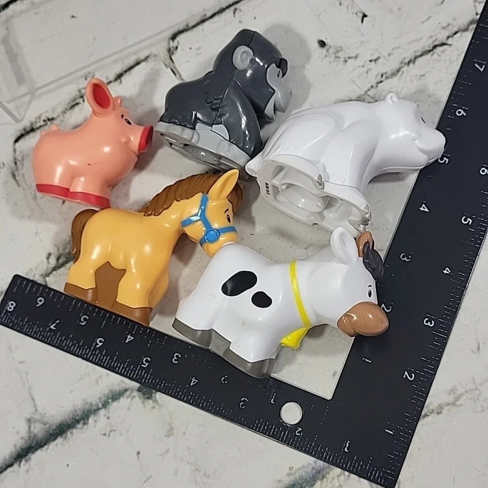 Fisher-Price Little People Animal Figures Lot Of 5 Pig‎ Horse Polar Bear Gorilla